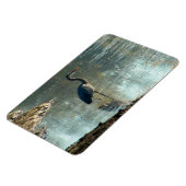 湿地マグネットの青いヘロン マグネット (左側)