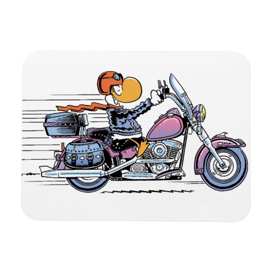 湿地モーターバイクの漫画マグネット マグネット (横)