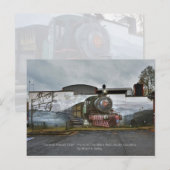 湿地ラビットトレインのホイッスルストップカフェで壁画 ポストカード (正面/裏面)