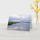 湿地帯の日没カード カード (黄色い花)