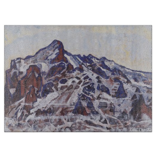 湿地帯（雪の多い冬の風景） カッティングボード (正面)