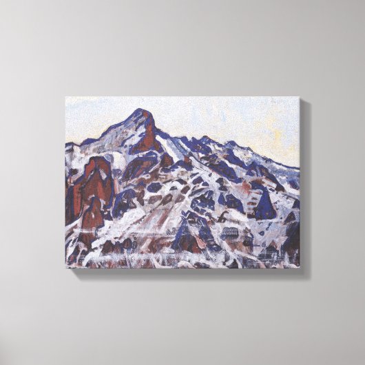 湿地帯（雪の多い冬の風景） キャンバスプリント (正面)