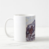 湿地帯（雪の多い冬の風景） コーヒーマグカップ (左)