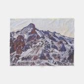 湿地帯（雪の多い冬の風景） フリースブランケット (正面(横))