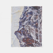 湿地帯（雪の多い冬の風景） フリースブランケット (正面)