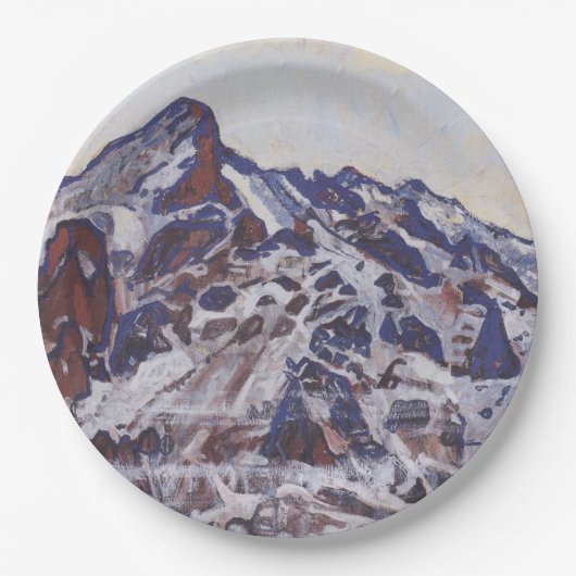 湿地帯（雪の多い冬の風景） ペーパープレート (正面)