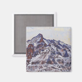 湿地帯（雪の多い冬の風景） マグネット (正面/裏面)