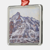 湿地帯（雪の多い冬の風景） メタルオーナメント (左)