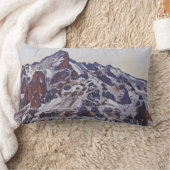 湿地帯（雪の多い冬の風景） ランバークッション (ブランケット)