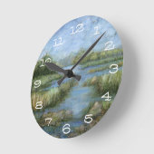 湿地帯I ラウンド壁時計 (傾斜)