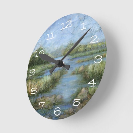 湿地帯I ラウンド壁時計 (傾斜)
