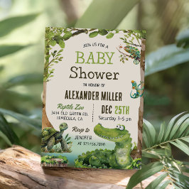 湿地爬虫性ベビースシャワー 招待状