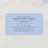 湿式ウィンドウ、ウィンドウクリーナー、クリーニングサービス 名刺 (裏面)