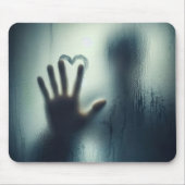 湿式ガラス上の手描きハート マウスパッド (正面)