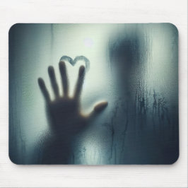 湿式ガラス上の手描きハート マウスパッド