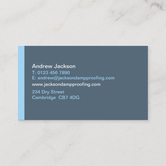 湿気がある補強の名刺 名刺 (裏面)