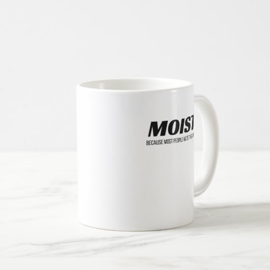 湿気の多い人々は、この単語を嫌う迷惑な圧痛 コーヒーマグカップ (正面右)