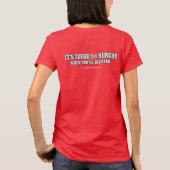 満たされた腹は空腹を忘れさせる – Tシャツ (裏面)