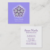 満ちている霊気のヨガエネルギー治療師ライト スクエア名刺 (正面/裏面)