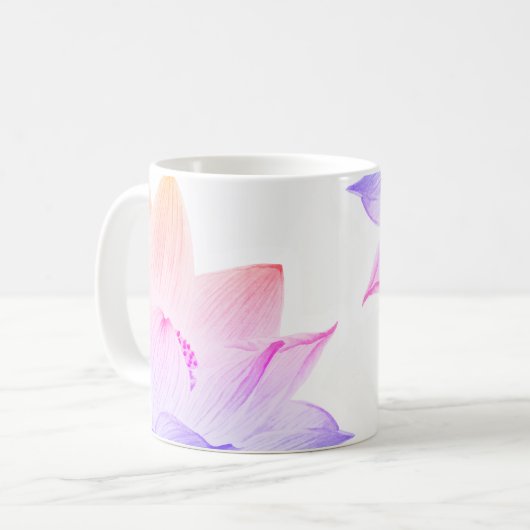 満ちている*~*のはすヨガの霊気エネルギー治療師ライト コーヒーマグカップ (正面左)