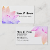 満ちている*~*のはすヨガの霊気エネルギー治療師ライト 名刺 (正面/裏面)