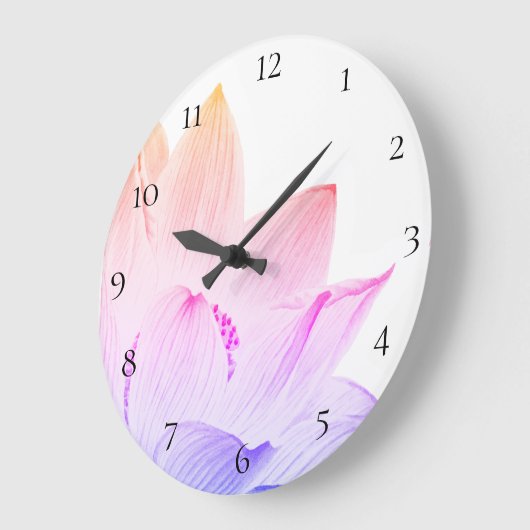 満ちている*~*のはす霊気のヨガエネルギー治療師ライト ラージ壁時計 (傾斜)