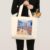 満ちる水バケツラージャスターン州インド ラージトートバッグ (正面(商品))
