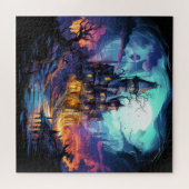 満不気味幽霊のよく出る詰の下に住む ジグソーパズル (横)