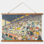 「満員の家」ウォールタペストリー 吊り下げ型タペストリー (正面)