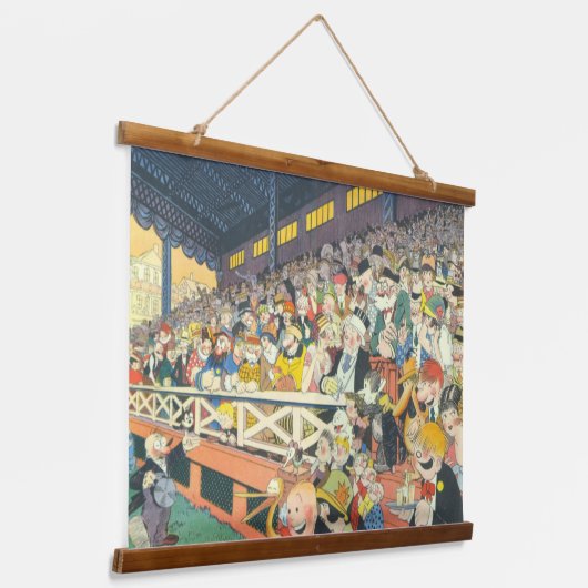 「満員の家」ウォールタペストリー 吊り下げ型タペストリー (傾斜あり)