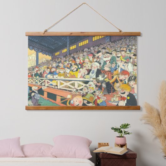 「満員の家」ウォールタペストリー 吊り下げ型タペストリー (寝室)