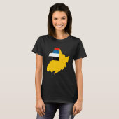 満州国の国旗の地図 Tシャツ (正面フル)