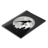 満月おもしろい付き自飛んでいる転車のTレックス ノートブック (左側)