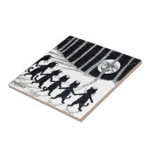 満月および猫、ルイWain タイル (側面)