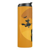 満月かわいらしに飛んでいる対する魔女ほうき タンブラー (回転左)