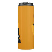 満月かわいらしに飛んでいる対する魔女ほうき タンブラー (裏面)