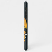 満月かわいらしに飛んでいる対する魔女ほうき iPhoneケース (左側)