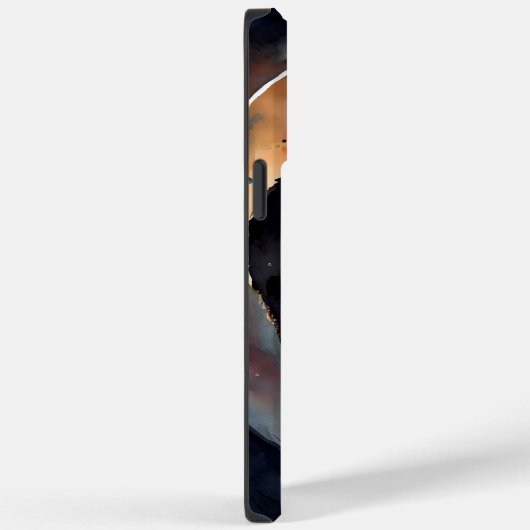 満月かわいらしの水彩黒猫 Case-Mate iPhoneケース (裏面 / 右)