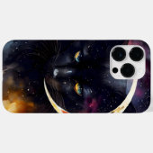 満月かわいらしの水彩黒猫 Case-Mate iPhoneケース (裏面 (横))