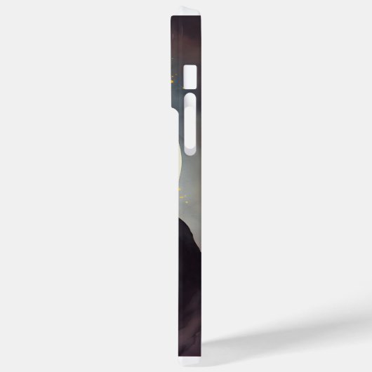 満月かわいらしの水彩黒猫 Case-Mate iPhoneケース (裏面 / 左)