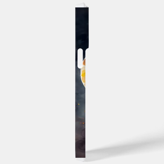 満月かわいらしの水彩黒猫 Case-Mate iPhoneケース (裏面 / 右)