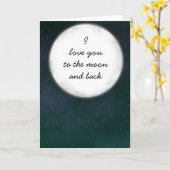 満月があなたを愛する カード (黄色い花)