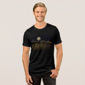 満月がベイブリッジに トライブレンドTシャツ (正面全面)