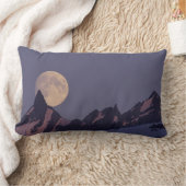 満月が出る | Chugach Mountains Alaska ランバークッション (ブランケット)