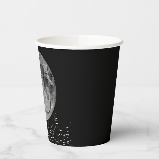 満月が空に浮かぶ 紙コップ (左)