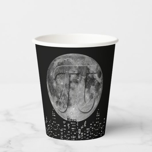 満月が空に浮かぶ 紙コップ (正面)