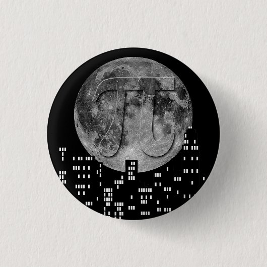 満月が空に浮かぶ 缶バッジ (正面)