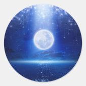 満月すごい星のシール ラウンドシール (正面)