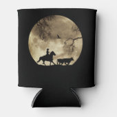 満月でカウボーイを丸ヴィンテージ 缶クーラー (正面)