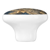 満月で止まっているフクロウ セラミックノブ (側面)